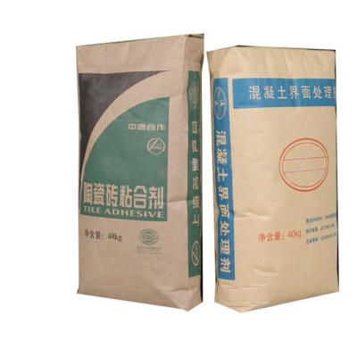 China 20kg Biodegradable Industrial Food Grade Brown Kraft Paper Bag For Tea Packing for sale