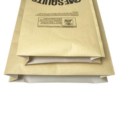 China Biodegradable Laminated Brown Craft Paper Sack PP Woven Cement Fertilizer Bag With PE Liner for sale