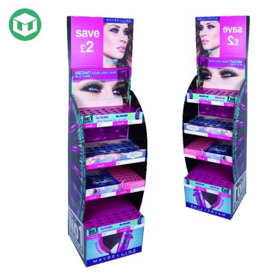 China Custom Cardboard Cardboard Nail Polish Display Stand, Lip Gloss Display Stand for sale