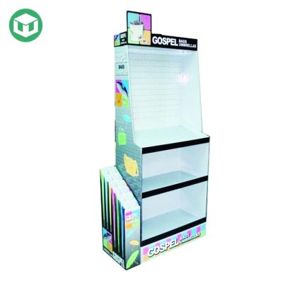 China Cardboard Supermarkets Cardboard Promotional Free Standing Aquarium Display Rack for sale