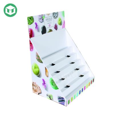 China 2021 Hot Selling Cardboard Customized Cardboard Display Stand Chewing Gum Display Counter Rack For Supermarket for sale