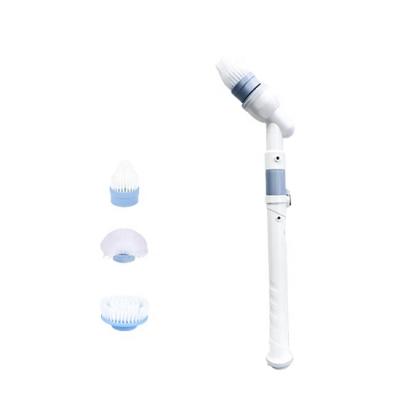 China 2022 Hot Sale 2500RTM 360 Rotating Power Bathroom Cleaning Brush Sustainable Electric Cordless Scrubber with 3 Replaceable Brush Heads for sale