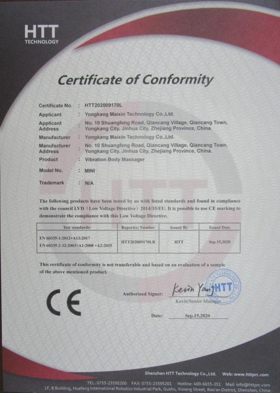 CE - Yongkang Maixin Technology Co., Ltd.