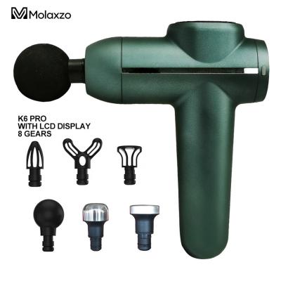 China 2021 Newest LCD Body Model Muscle Massager Deft K6 Display 8 Speeds Powerful Percussive Massage Gun Pro for sale