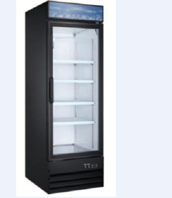 China Single-Temperature Straight Refrigerated Glass Door Cooler For Drinks With CE&ETL for sale