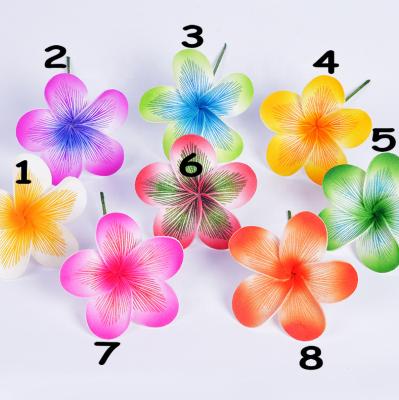 China Foam Foam Flower Hair Pin Artificial Island Eva Frangipani Tiara Hibiscus Hawaiian Plumeria Ear Accessories for sale