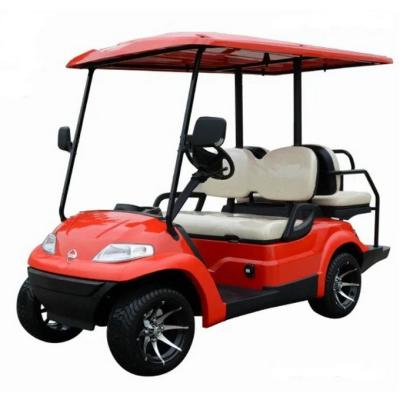 China High Tensile Steel Welded + PP Engineering Plastics 4 Seaters Electric Sightseeing Golf Car With Rear Seats for sale