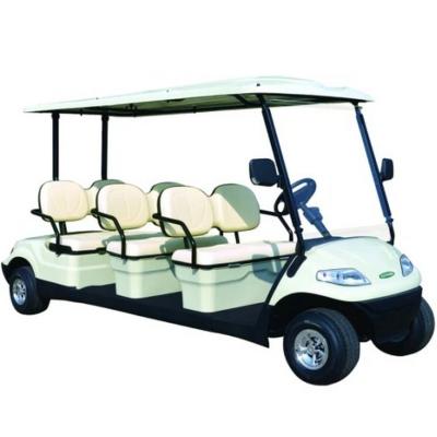 China High Tensile Steel Welded + PP Engineering Plastics 6 Seaters Electrical Buggy Golf Car for sale