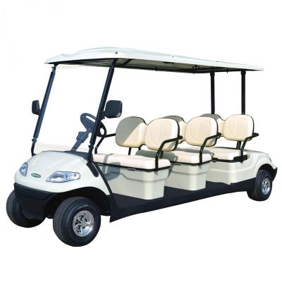 China High Tensile Steel Welded + PP Engineering Plastics 6 Seaters Electric Golf Cart for sale