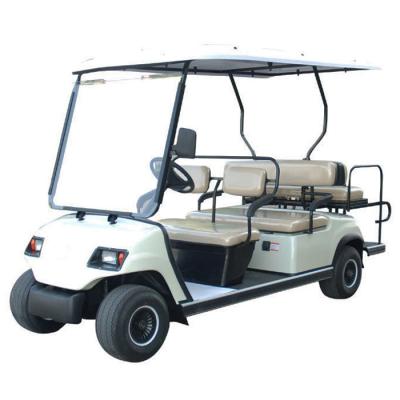 China High Tensile Steel Welded + PP Engineering Plastics 6 Passenger Non Gas Battery Operated Electric Golf Cart With NO. model LT-A4+2 for sale