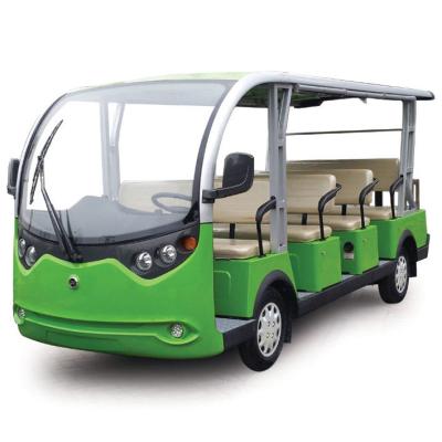 China Welded High Tensile Steel + PP Engineering Plastics CE Approved 11 Seaters 72V AC System Tourist Bus Electric Sightseeing Car Without Doors for sale