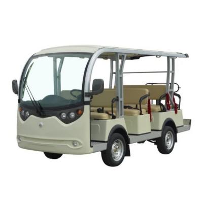 China High Tensile Steel Welded + PP Engineering Plastics 11 Seaters 72V AC System Tourist Bus Sightseeing Electric Golf Car Trolley Without Doors (S8+3.C) for sale