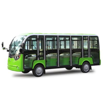 China High Tensile Steel Welded + PP Engineering Plastics 14 Seaters Electric Golf Car Sightseeing Bus Trolley With Glass Doors for sale