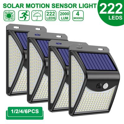 China Waterproof IP65 Tempered Glass Garden Lamp 40 LED 3 Modes Solar Collector Wall Light For Outdoor for sale