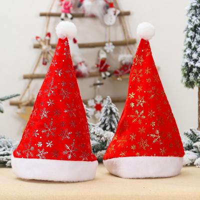 China New Pattern Eco-friendly Christmas Gift Cute Sequin Cartoon Star Snowflake Christmas Hat For Adult for sale