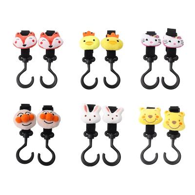 China Stroller Bag/Luggage Baby Pram Accessories Hang Plastic Double Hook And Loop Baby Stroller Hanging Hook for sale