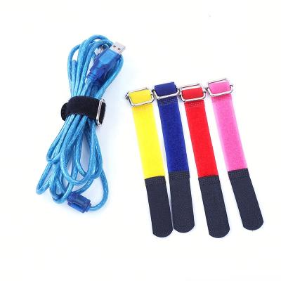 China Viable Adjustable Hook And Loop Straps Hook And Loop Tape Tie Straps With Mental Buckle for sale