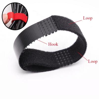 China Double Loop Double Side Side Hot Sale Heavy Duty Fastener Hook And Loop Cable Ties for sale