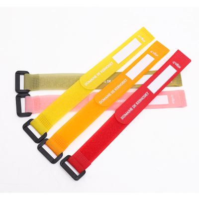 China Viable Customized LOGO Hook And Loop Nylon Plastic Strap For Watch Bands Colored for sale