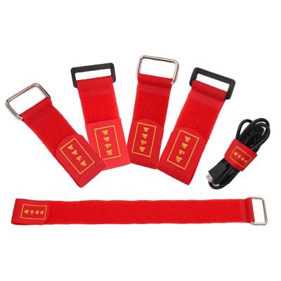 China Custom Printed Logo Hook And Loop Strap / Cable Tie Viable Hook Loop for sale