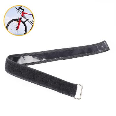 China Custom Non-Skid Nylon Cable Ties /Battery Strap/Bike Rack Strap Non-Skid Hook And Loop With Buckle for sale