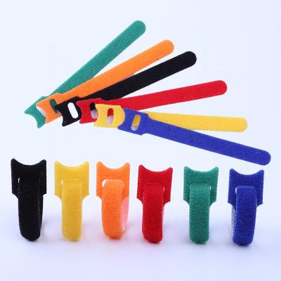 China Sustainable Reusable Hook And Loop Cable Tie Custom Back To Back Nylon Hook And Loop Strap Fastener Cable Tie for sale