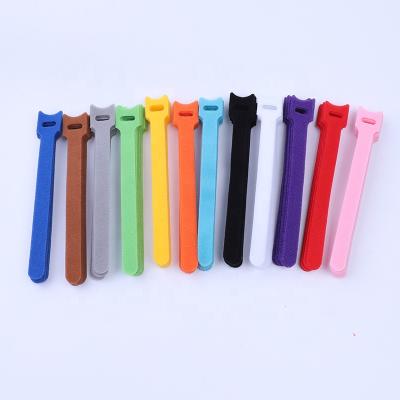 China Durable Colorful Hook And Loop Strap Double Sided Reusable Carry Self Gripping Cinch Straps / Hook Buckle Cable Tie for sale