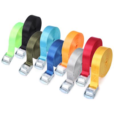 China Polyester Factory Customization High Quality Loading Tension Belt, Heavy Duty Ratchet Fastener Belt With Zinc Iron Buckle for sale