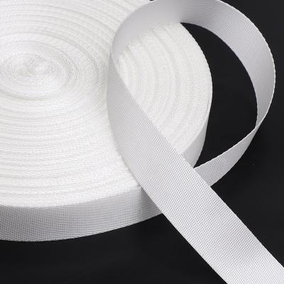 China 20mm 25mm 38mm 50mm Polyester Webbing Backpack Webbing Viable Strap 1 Inch Nylon Webbing for sale