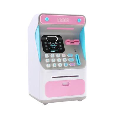 China Automatic Plastic Epsilon Simulated Face Recognition Roll Paper Banknote Piggy Bank Atm Machine Electronic Cash Money Box Piggy Bank For Kids for sale