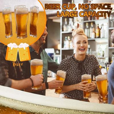 China Easily Carry Epsilon Super Schooner Party Beer Divider Creative 4 in 1 Beer Glass Stoneware Beer Mug for sale