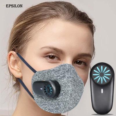 China Outdoor Epsilon Facemask Fan Smart Electric Unique Unique Scented Filter Lavender Mint Flavor Air Purifying Breathing Valve for sale