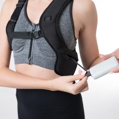 China Breathable+posture Corrector+battery electric back support belt with battery power electric heating for sale