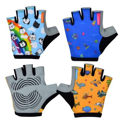 China Unisex Custom Kids Cycling Gloves with Microfiber Leather and SBR, DAREVIE Cycling Gloves DVG011 for sale