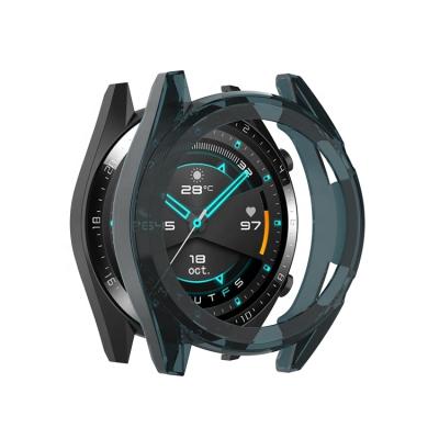 China Full Coverage Eco-friendly Plated TPU Protective Case For Huawei Watch GT Shockproof Frame Cover for sale