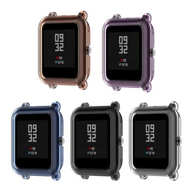 China Scratch-Resistant For Huami Amazfit Noise Watch pro Case Waterproof Cover Device Shell Clear Colorful Soft TPU Anti-scratch for sale