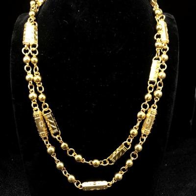 China Thai chain jewelry gold necklace simulation thick and heavy men's copper gold-plated necklace wholesale August FASHIONABLE jewelry for sale