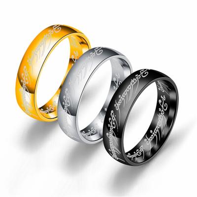 China FASHION August jewelry mixed stainless steel optional wholesale titanium ring king couples ring magic steel rings for sale