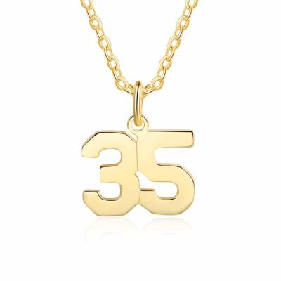 China CLASSIC Fashion Necklace Custom Sport Pendant Digital Necklace Stainless Steel Sport Necklace Custom Men Gifts for sale