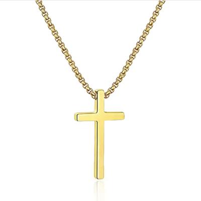 China CLASSIC Men's Cross Necklace Stainless Steel Cross Pendant Necklace Gifts Hip Hop Accessories Men's and Women's Cross Necklaces for sale