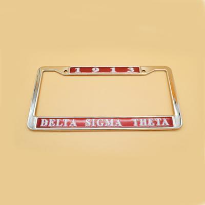 China Durable All Bands Sorority Stainless Steel Car Frame /Greek Letters Metal License Plate Frame / Gamma Rho Car Frame for sale