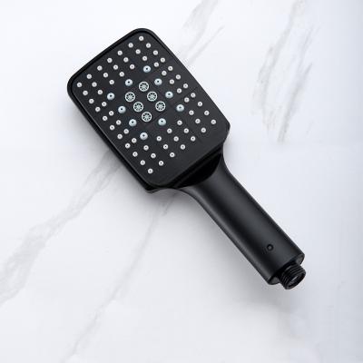 China Black Water Handheld Shower 6 Modes Diverter High Pressure Water Saving SPA Shower Head Adjustable High Pressure Filter Free for sale