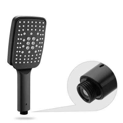 China Without Water-Space Saving Black High Pressure Shower Head Mineral Filter Handheld Shower Head for Dry Hair and Skin SPA for sale