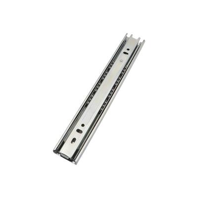 China Furniture Hardware Kitchen Stainless Steel Full Extension Ball Bearing Silent Opening 3-Fold Slide For Cabinet Accessories Drawer Rail for sale