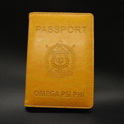 China Zeta Unisex Phi Sorority Beta Passport Cover All Groups Fraternity Passport Holder Cover High Quality Red Leather Case for sale