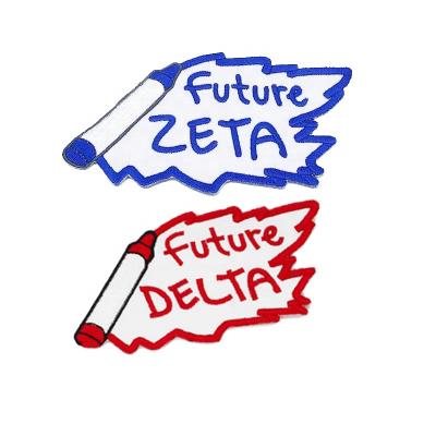 China 3D Embroidery Future ZETA Future STD Custom Patches For Apparel for sale