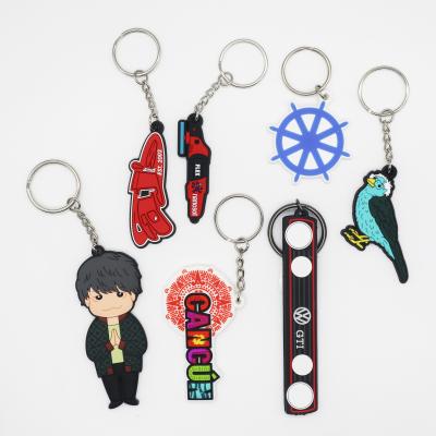 China 2D made in china good quality custom plastic rubber soft key chain pvc key chain for promotion gifts for sale