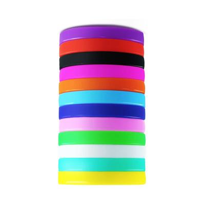 China Custom Silicone Wristbands Rainbow Colors Silicone Wristbands Stock Assorted Rubber Wristbands Mask Silicone Wristbands OEM Available for sale