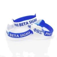 China 2021 New Store Beta Phi Zeta Greek Rubber Bracelet Store New Arrival Beta Phi Zeta Bracelet Silicone Rubber Wristband Greek Rubber Bracelet With Logo for sale