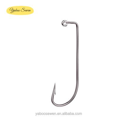 China Fish Bait Wholesale Barbed Single Fishing Hooks 100pcs High Quality Reinforcement Lure for sale